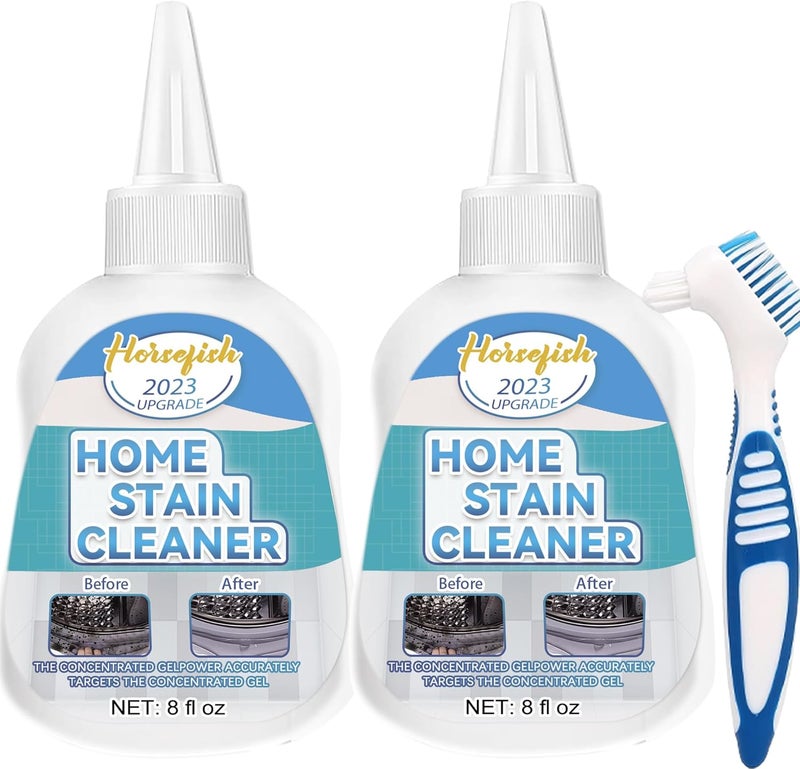 HORSEFISH TOOL Home Remover Gel, 2 Pack Washing Machine Cleaner for Washing Machine, Refrigerator Strips, Grout Cleaner for Tiles Grout Sealant Bathroom Cleaning Kitchen Sinks, Front Load Washer Cleaning Solution - Image 1